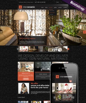 Interior and decore Bootstrap template ID: 300111705