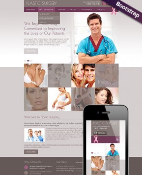 Plastic Surgery Bootstrap template ID: 300111735