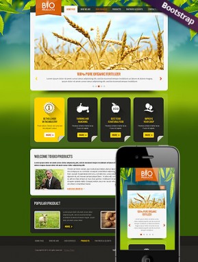 Eco Agriculture Bootstrap template ID: 300111737