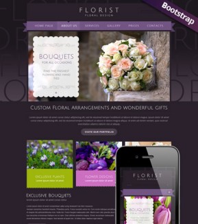 Florist Bootstrap template ID: 300111739