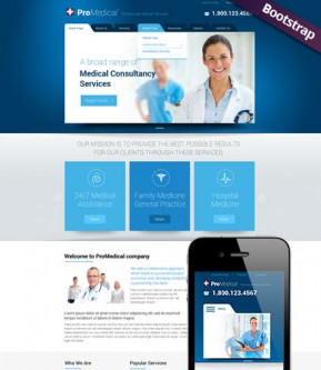Medical Service Bootstrap template ID: 300111755