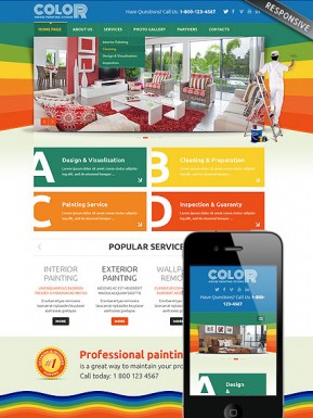 House painting Bootstrap template ID: 300111810