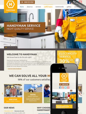 Handyman Service Bootstrap template ID: 300111818