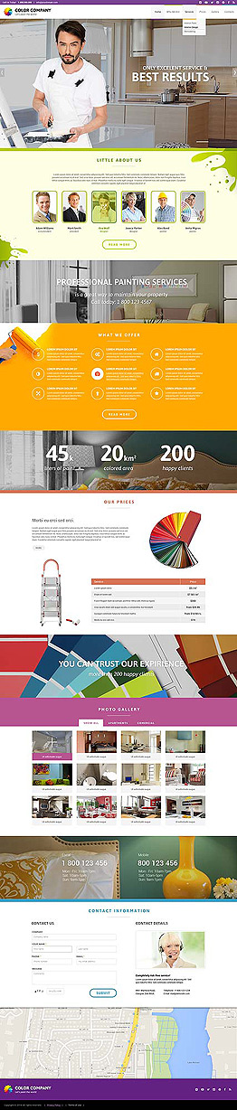 Painting Service Bootstrap template ID: 300111836