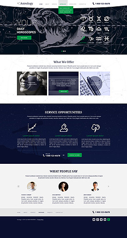 Astrology HTML Bootstrap template ID: 300111844
