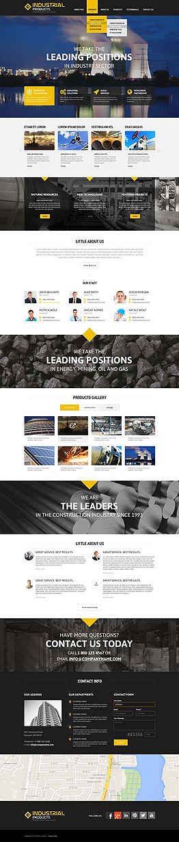 Industrial Products Wordpress template ID: 300111849