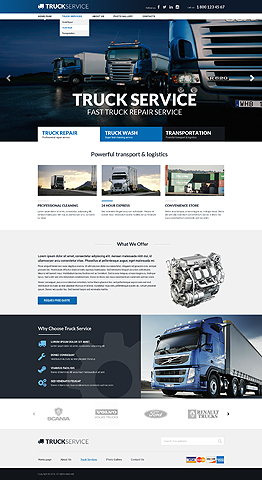 Truck Service Bootstrap template ID: 300111862