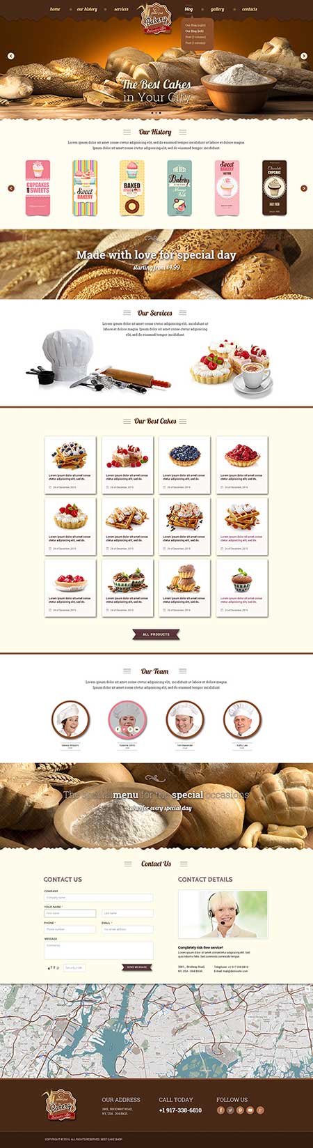 Bakery Bootstrap Bootstrap template ID: 300111885