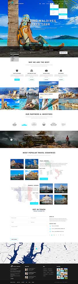 Travel Bootstrap template ID: 300111895