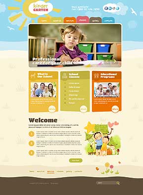 Kindergarten Wordpress template ID: 300111897