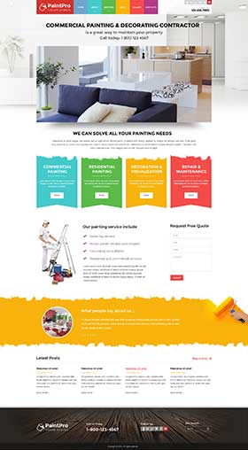 Painting Templates Website Templates From Www Bootstrap Template Com