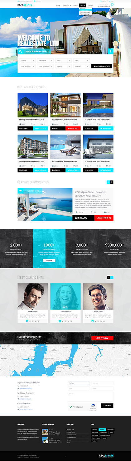 RealEstate HTML Bootstrap template ID: 300111924
