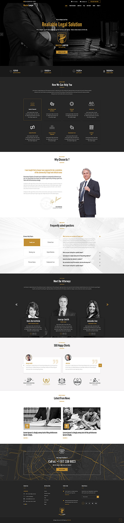 Lawyer WP Bootstrap template ID: 300111925