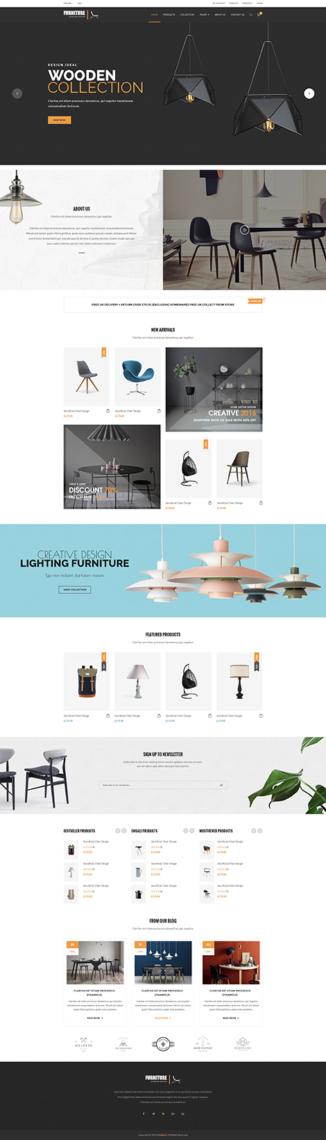 Furniture store Bootstrap template ID: 300111938