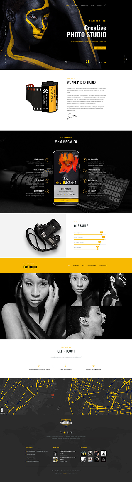 Photography bootstrap 4 Bootstrap template ID: 300111945