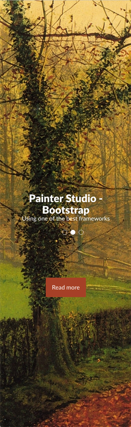 Painter Portfolio Free Bootstrap template ID: 35